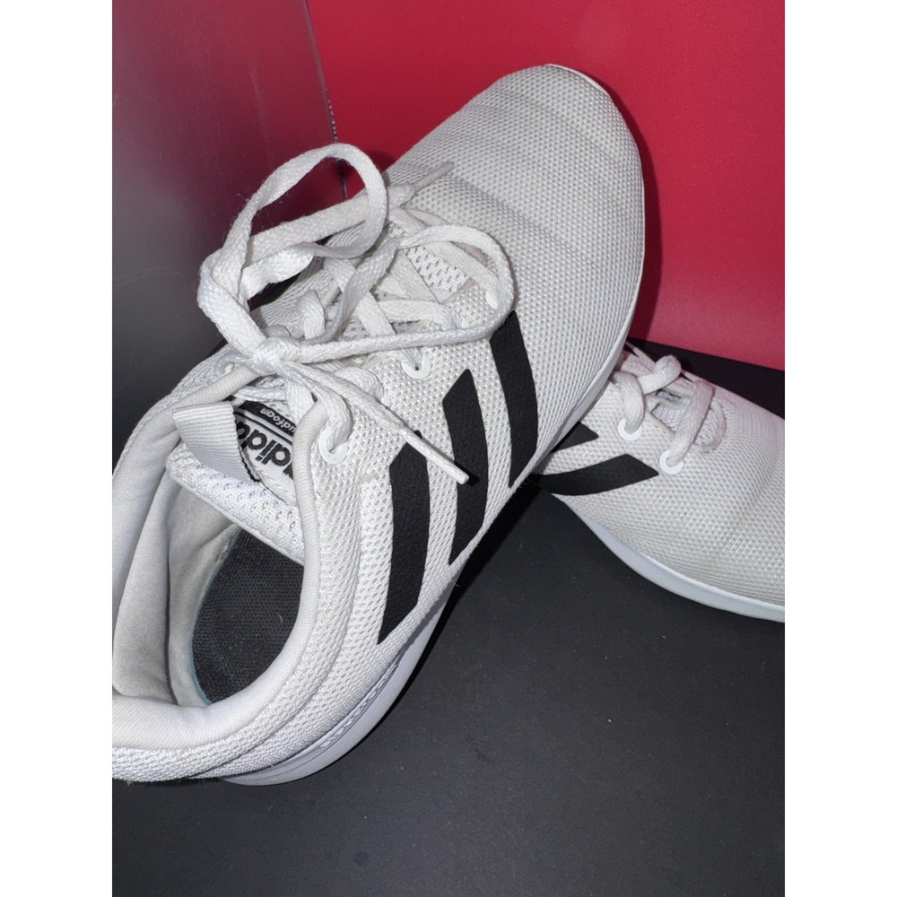 Adidas Cloudfoam Women's Size 5 White Mesh Running Shoes Sneakers Casual